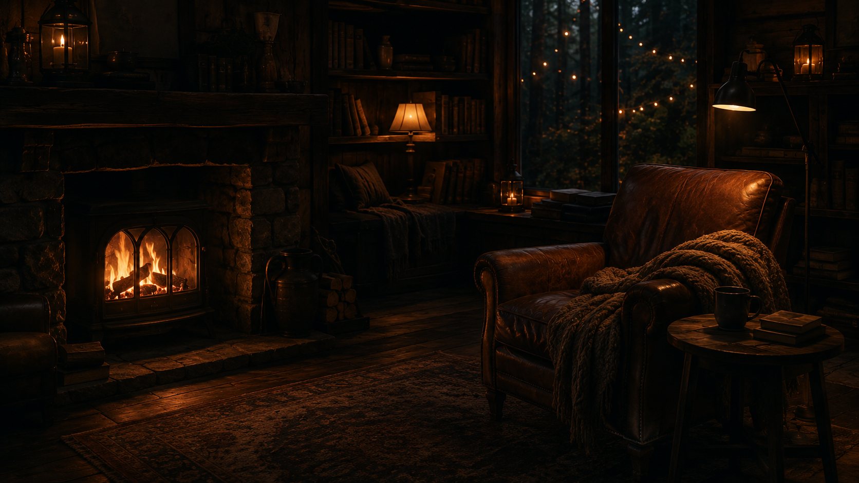 Fireplace lounge