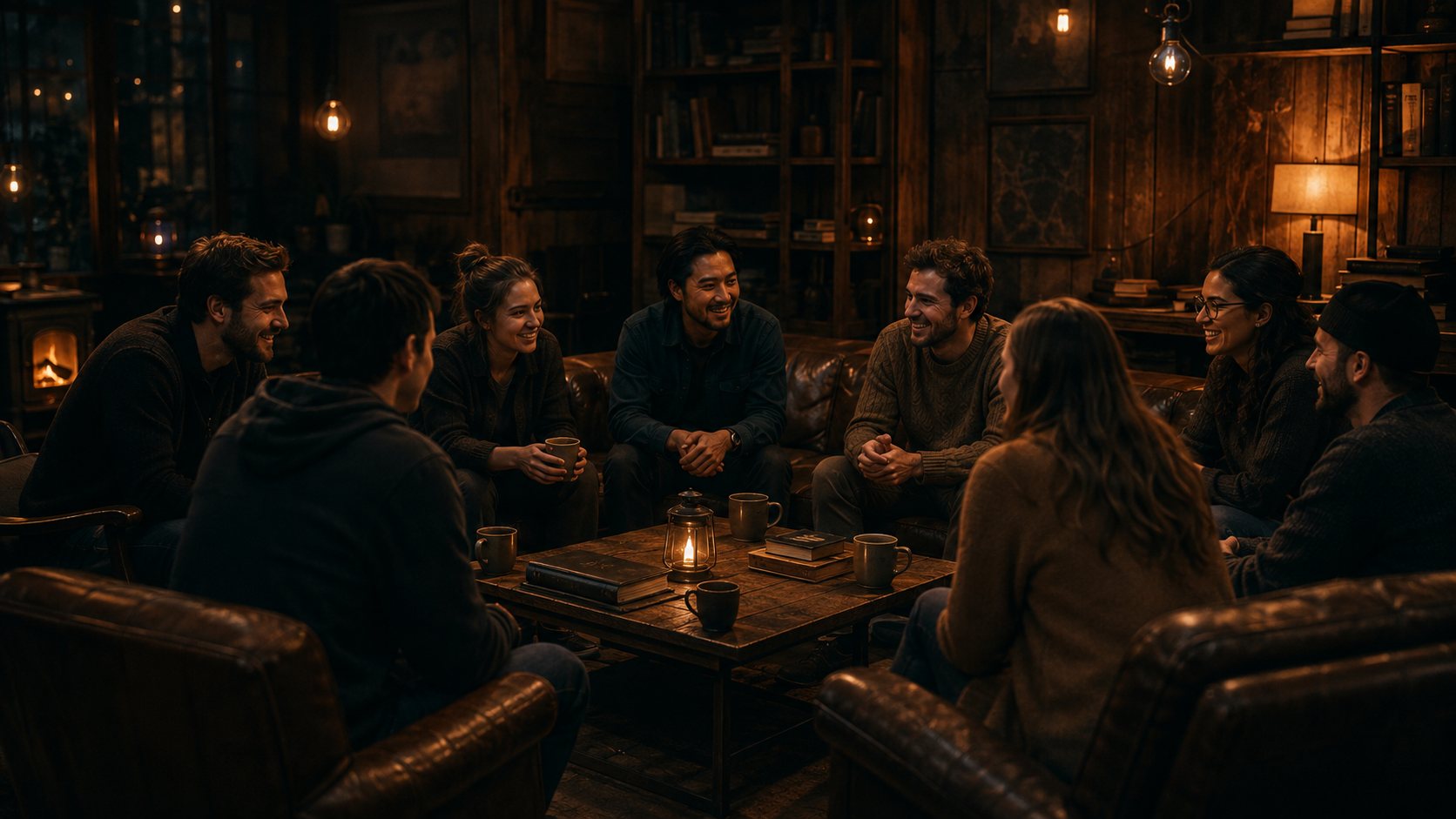 People talking together in the Workshop